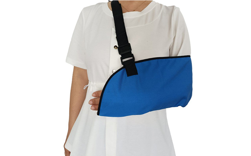Dark blue adjustable arm sling orthopedic for sick adult